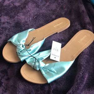 EXPRESS NWT satin tie sandals